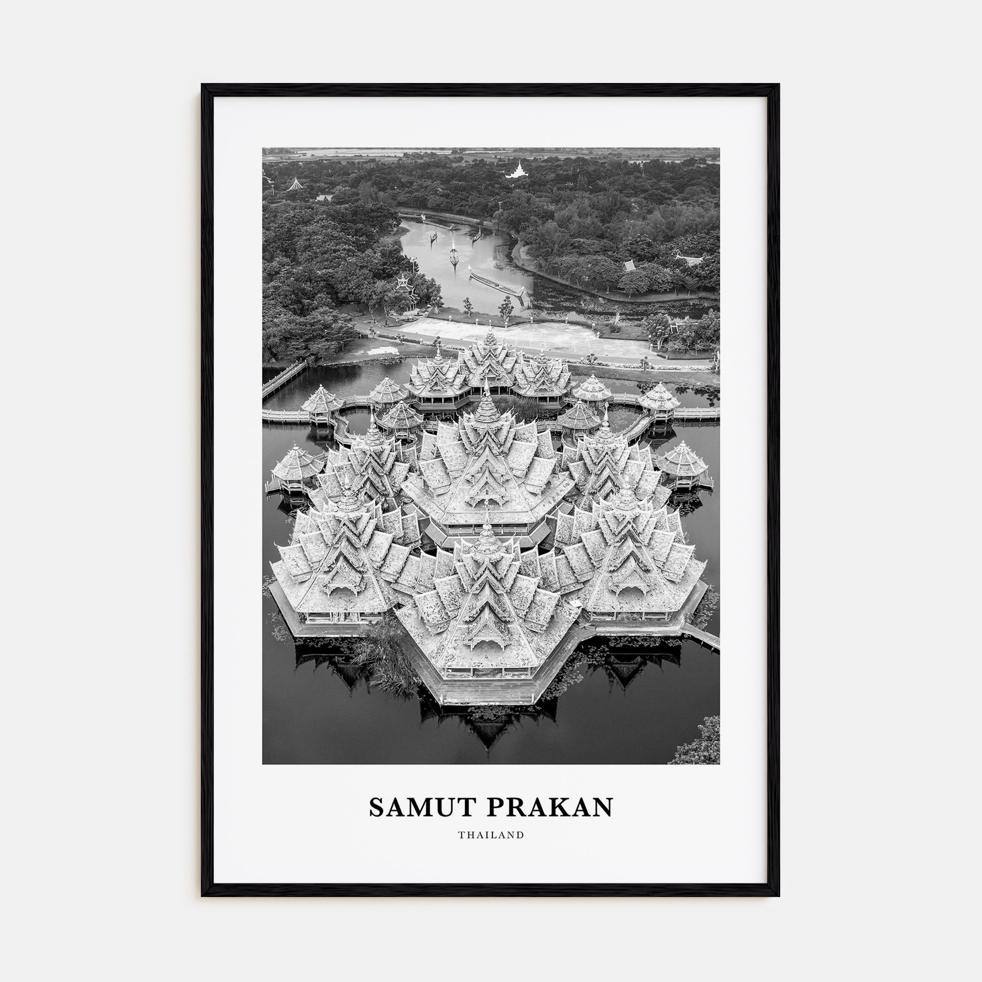 Samut Prakan Portrait B&W Poster