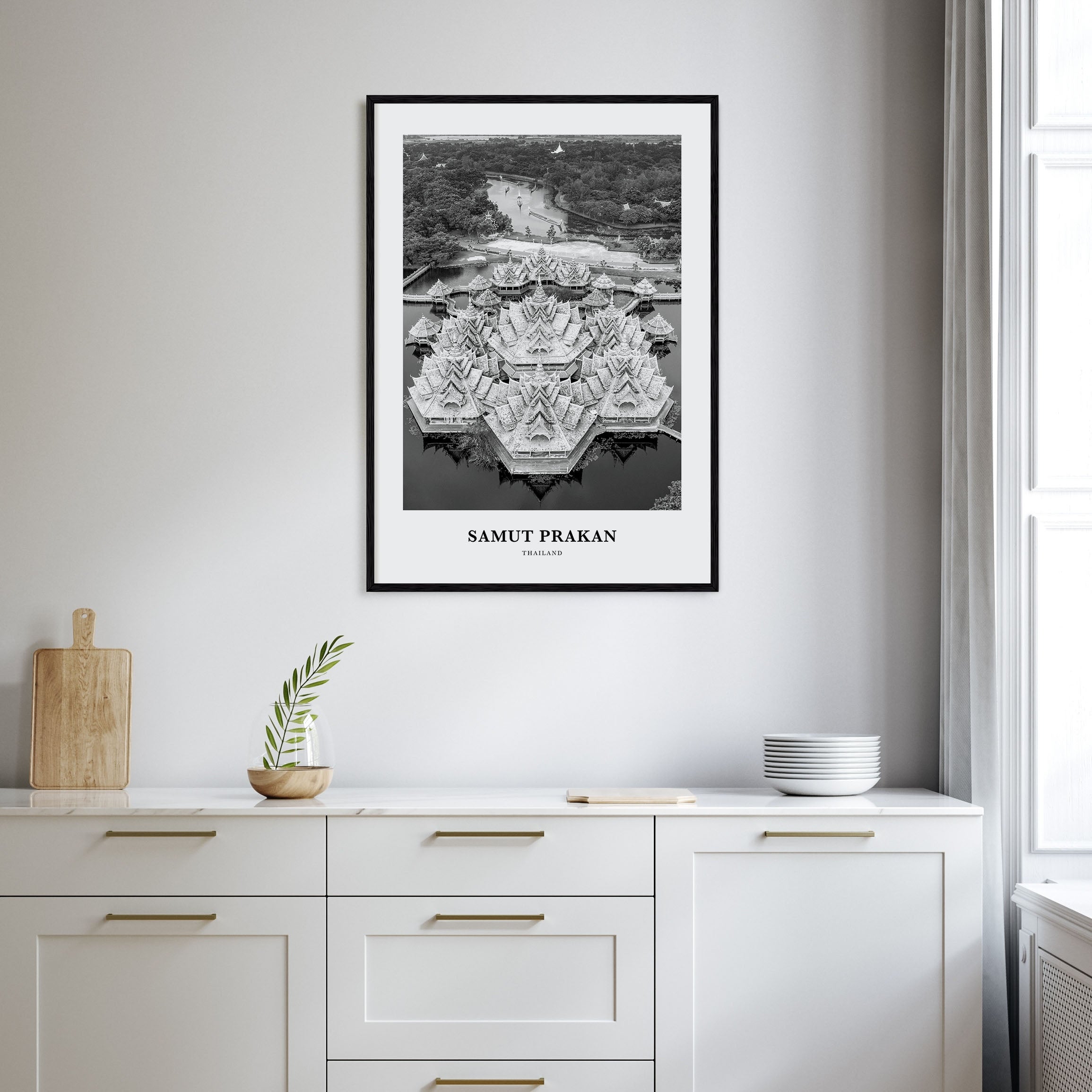 Samut Prakan Portrait B&W Poster