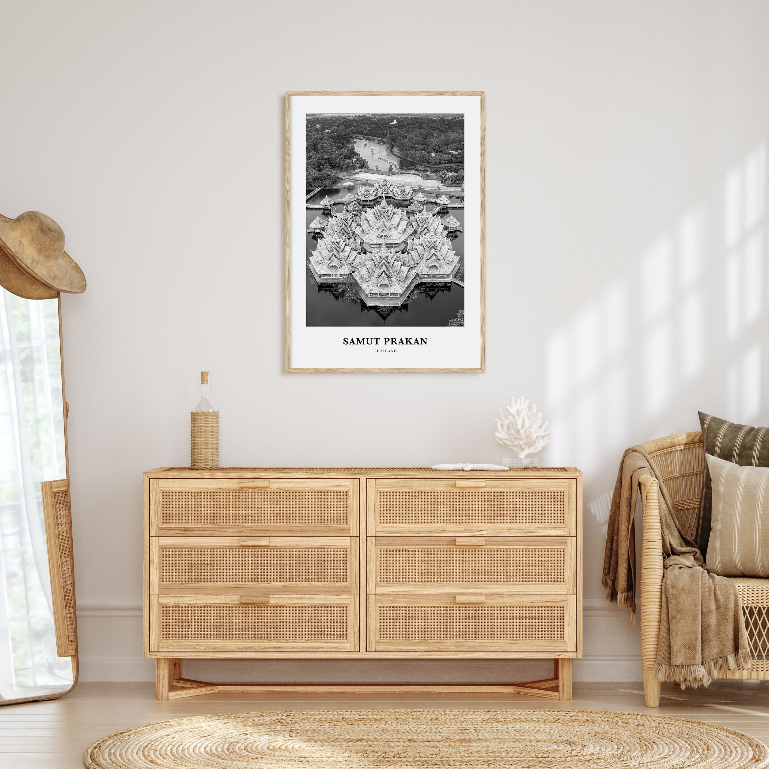 Samut Prakan Portrait B&W Poster