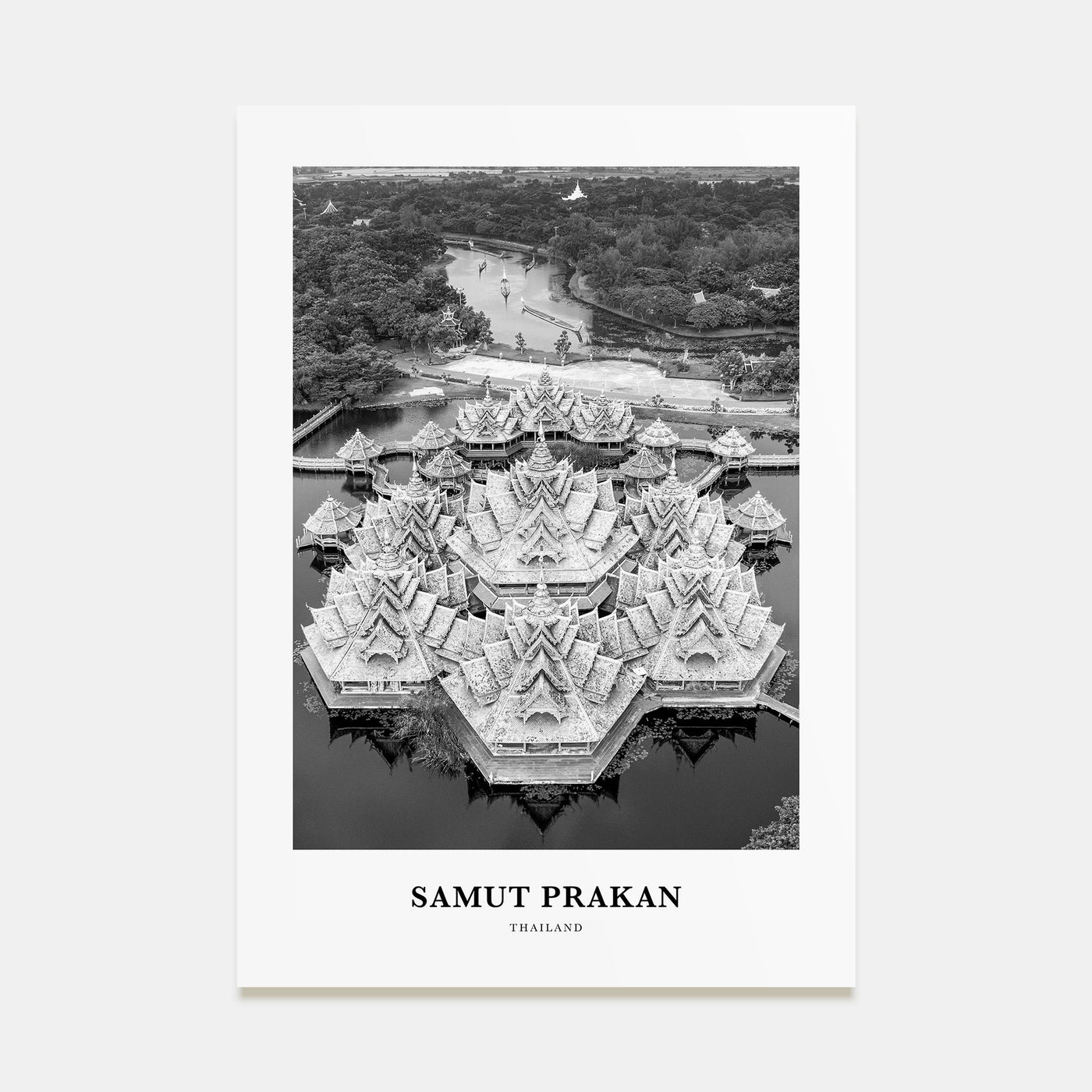Samut Prakan Portrait B&W Poster
