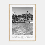 San Andrés and Providencia Portrait B&W Poster