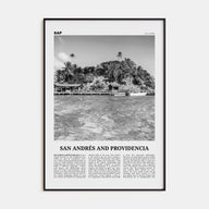 San Andrés and Providencia Travel B&W Poster