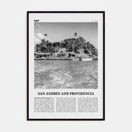 San Andrés and Providencia Travel B&W Poster