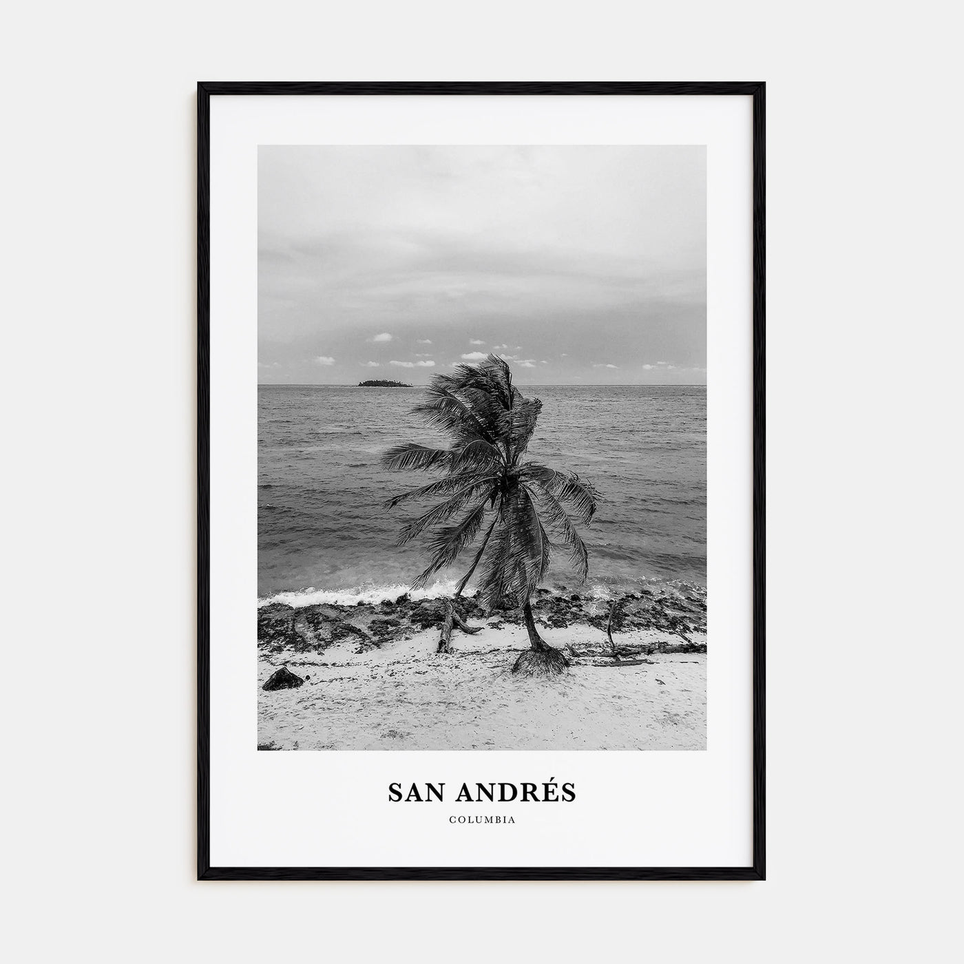 San Andrés Portrait B&W Poster