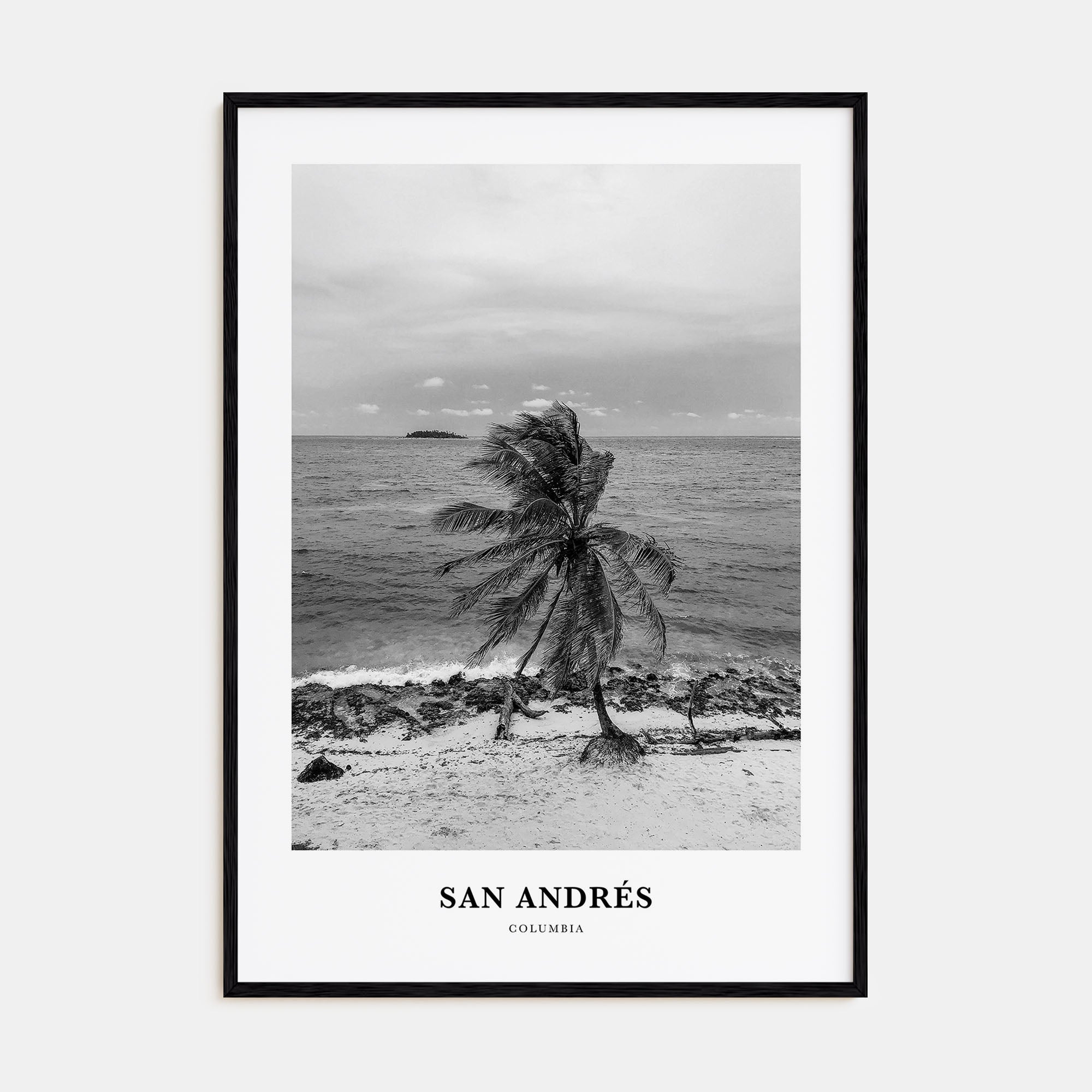 San Andrés Portrait B&W Poster