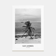 San Andrés Portrait B&W Poster