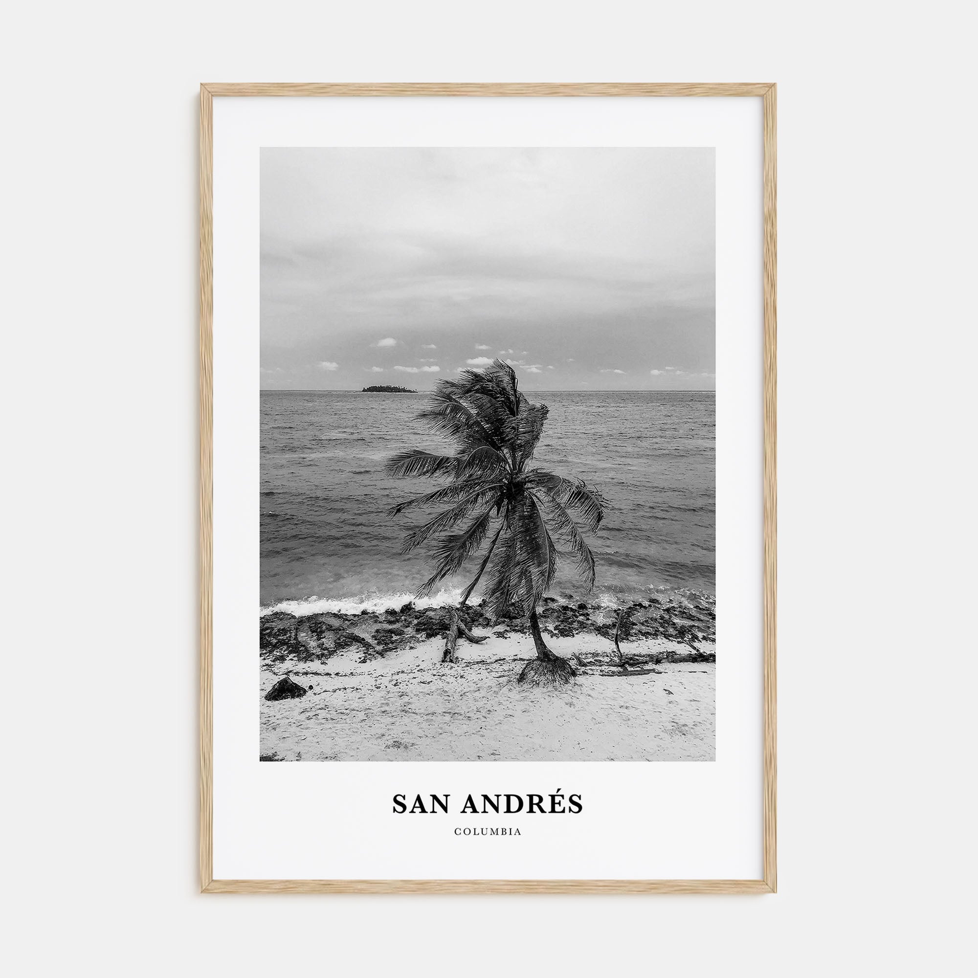 San Andrés Portrait B&W Poster