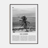 San Andrés Travel B&W Poster