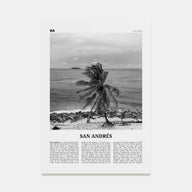 San Andrés Travel B&W Poster