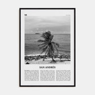 San Andrés Travel B&W Poster