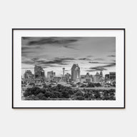 San Antonio Landscape B&W Poster