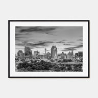 San Antonio Landscape B&W Poster