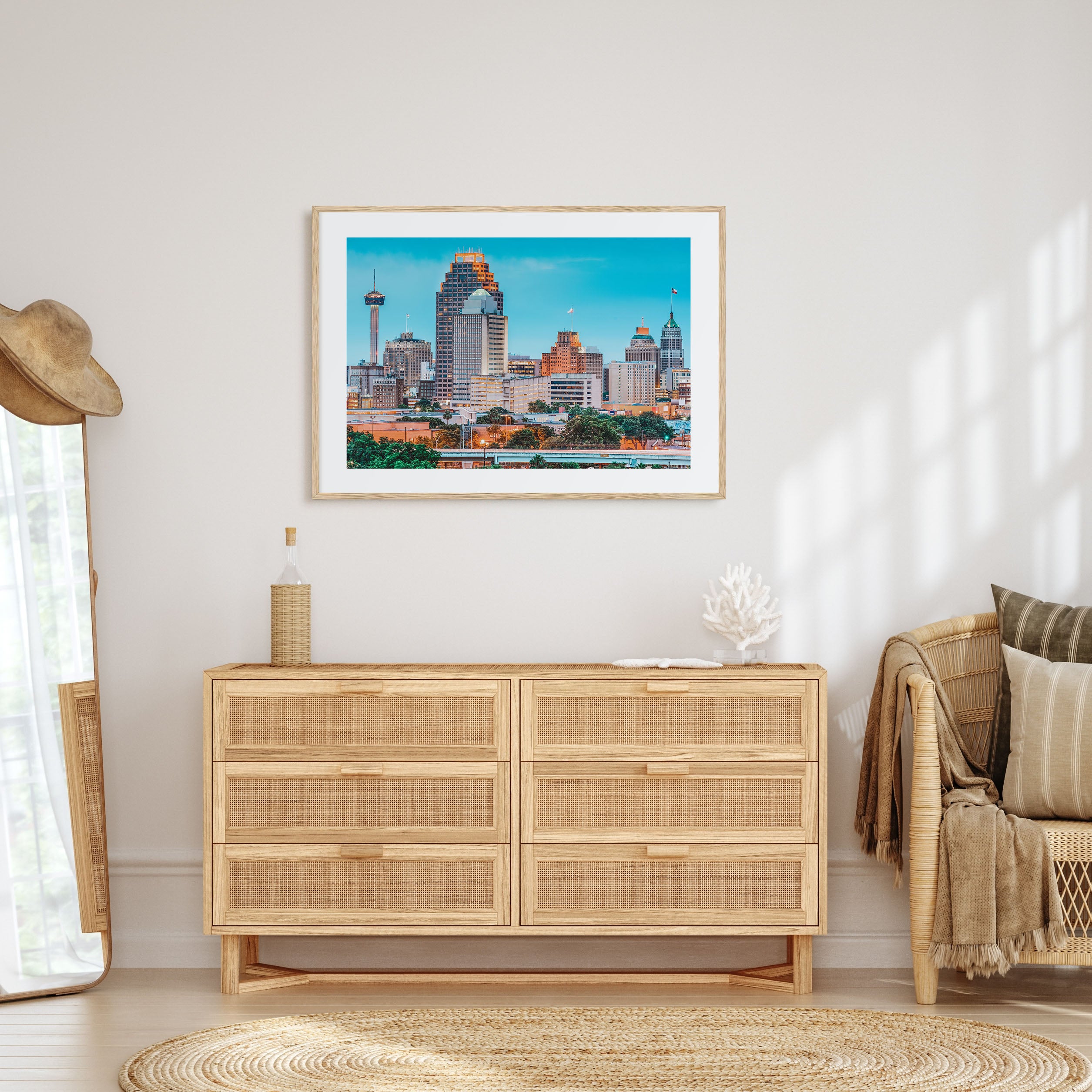 San Antonio Landscape Color Poster