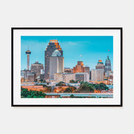 San Antonio Landscape Color Poster