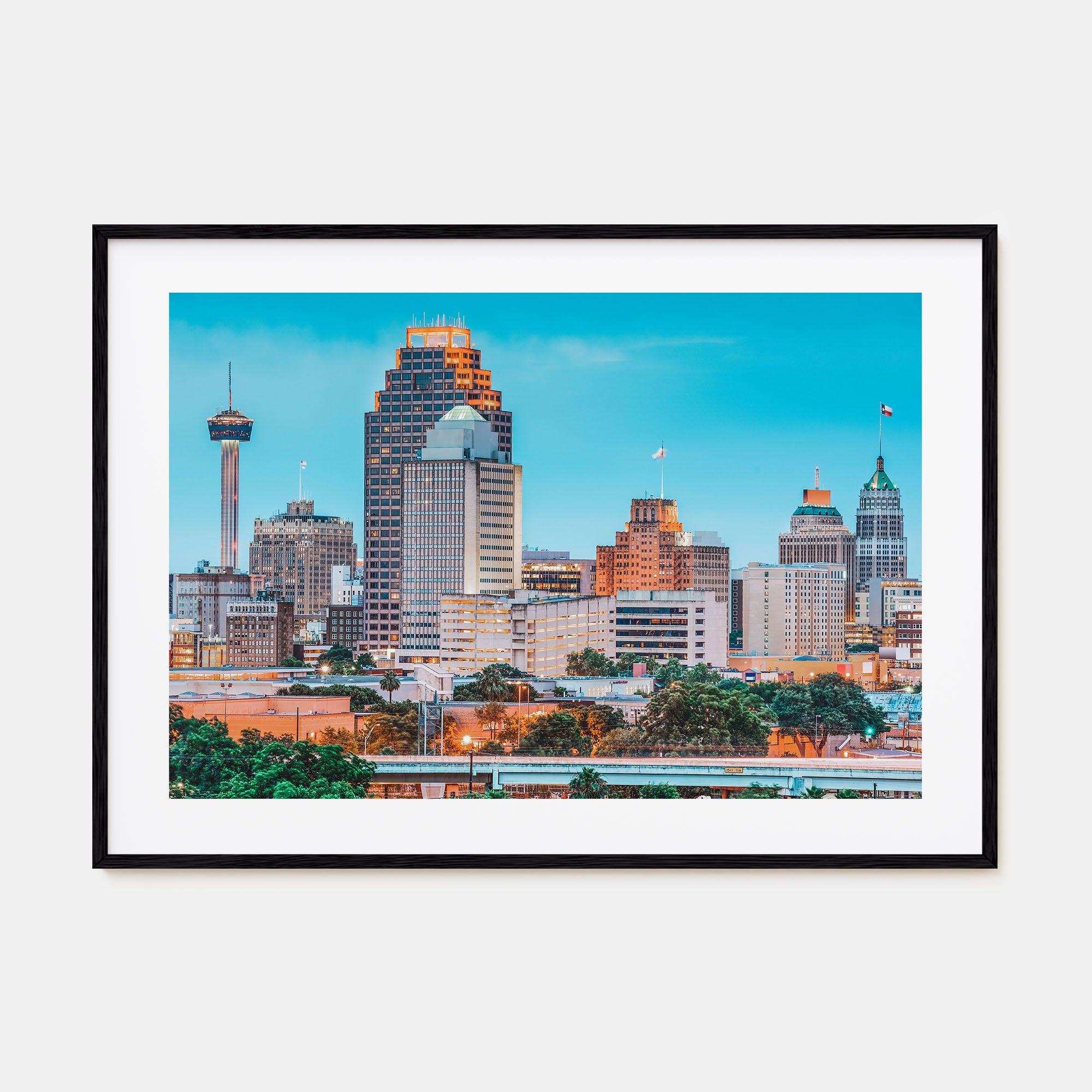 San Antonio Landscape Color Poster