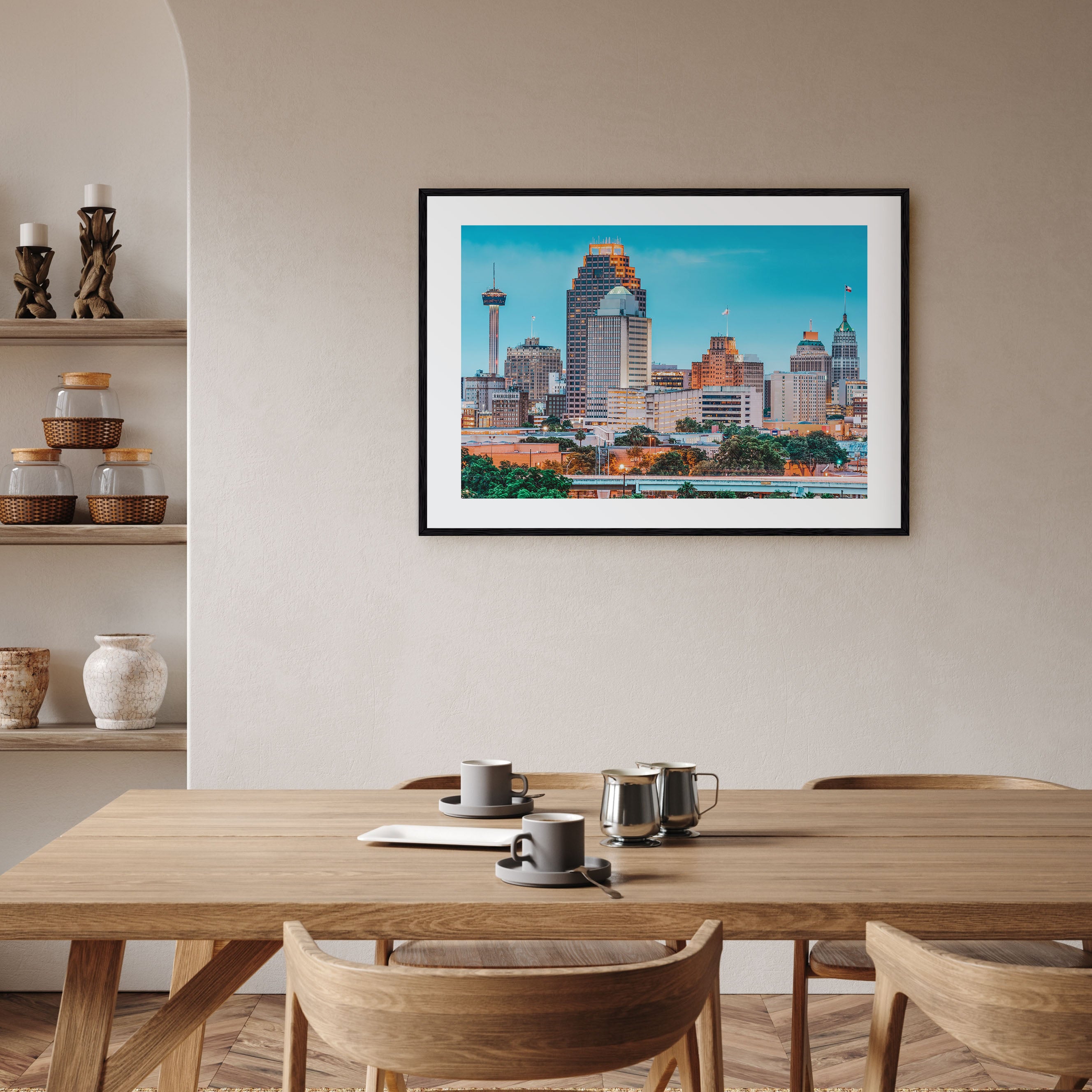 San Antonio Landscape Color Poster