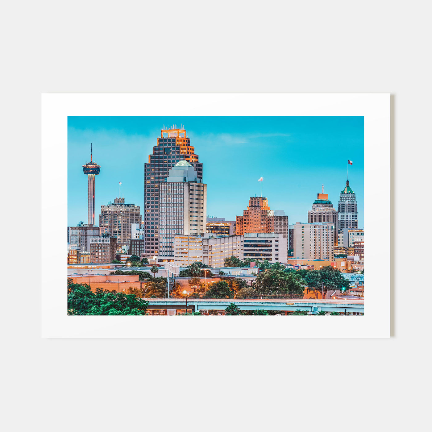 San Antonio Landscape Color Poster