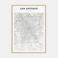 San Antonio Map Portrait Poster