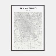 San Antonio Map Portrait Poster