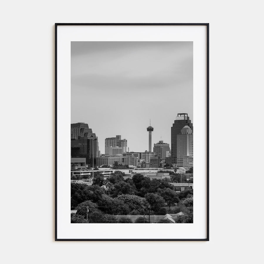 San Antonio Photo B&W Poster