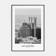 San Antonio Portrait B&W No 1 Poster