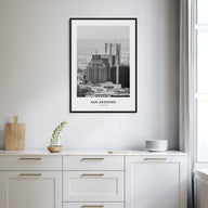 San Antonio Portrait B&W No 1 Poster