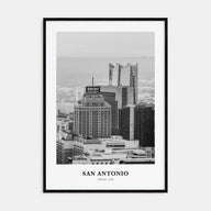 San Antonio Portrait B&W No 1 Poster