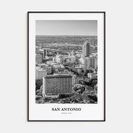 San Antonio Portrait B&W No 2 Poster