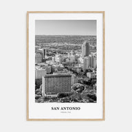 San Antonio Portrait B&W No 2 Poster