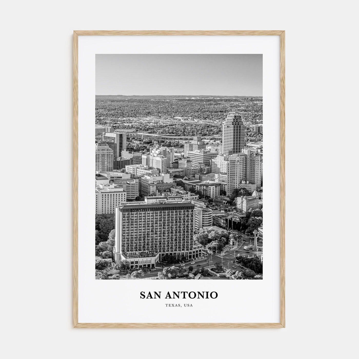 San Antonio Portrait B&W No 2 Poster