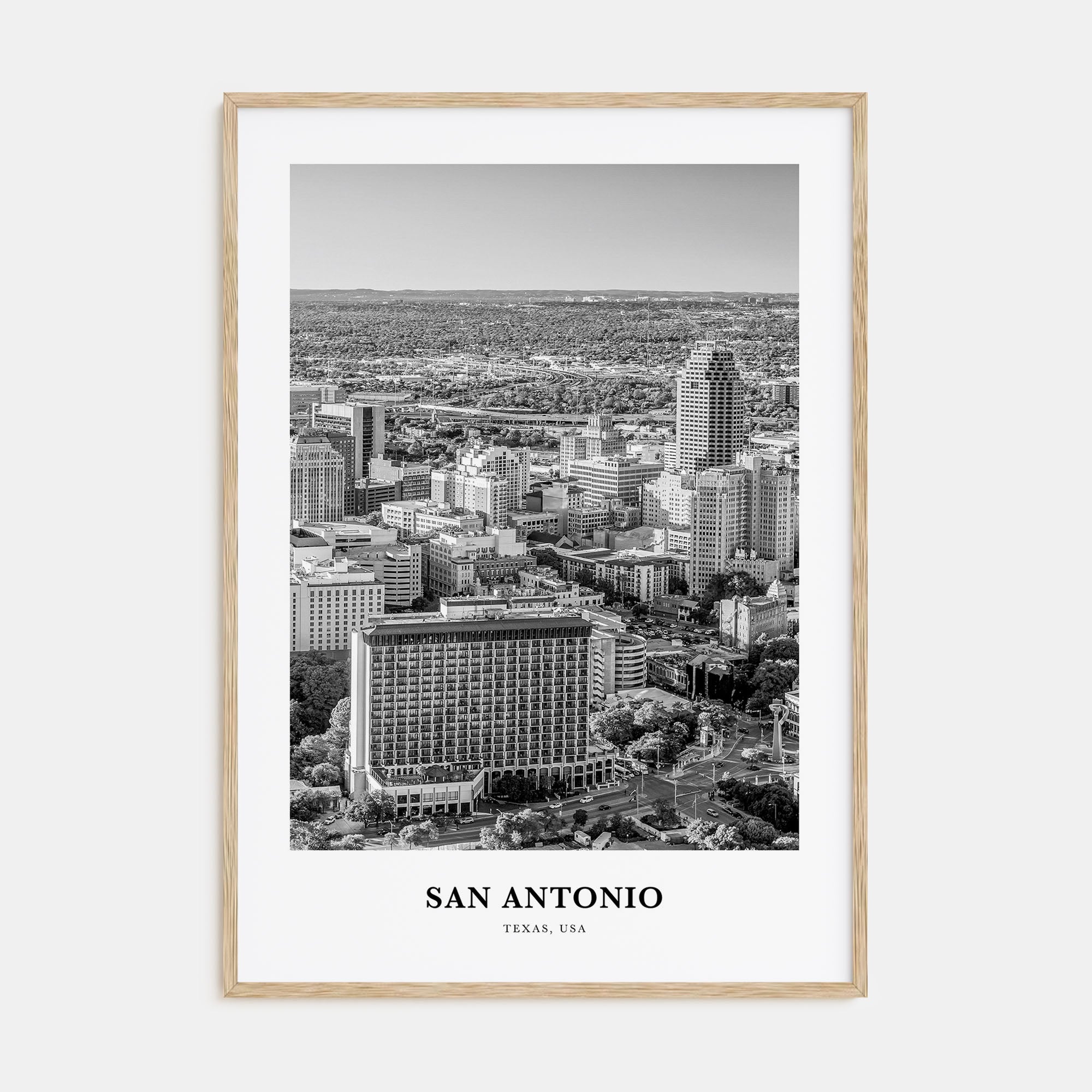 San Antonio Portrait B&W No 2 Poster
