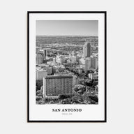 San Antonio Portrait B&W No 2 Poster