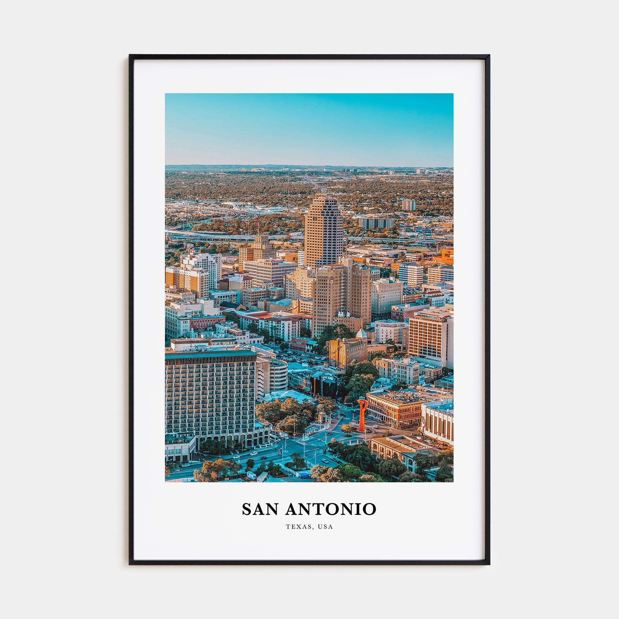 San Antonio Portrait Color Poster