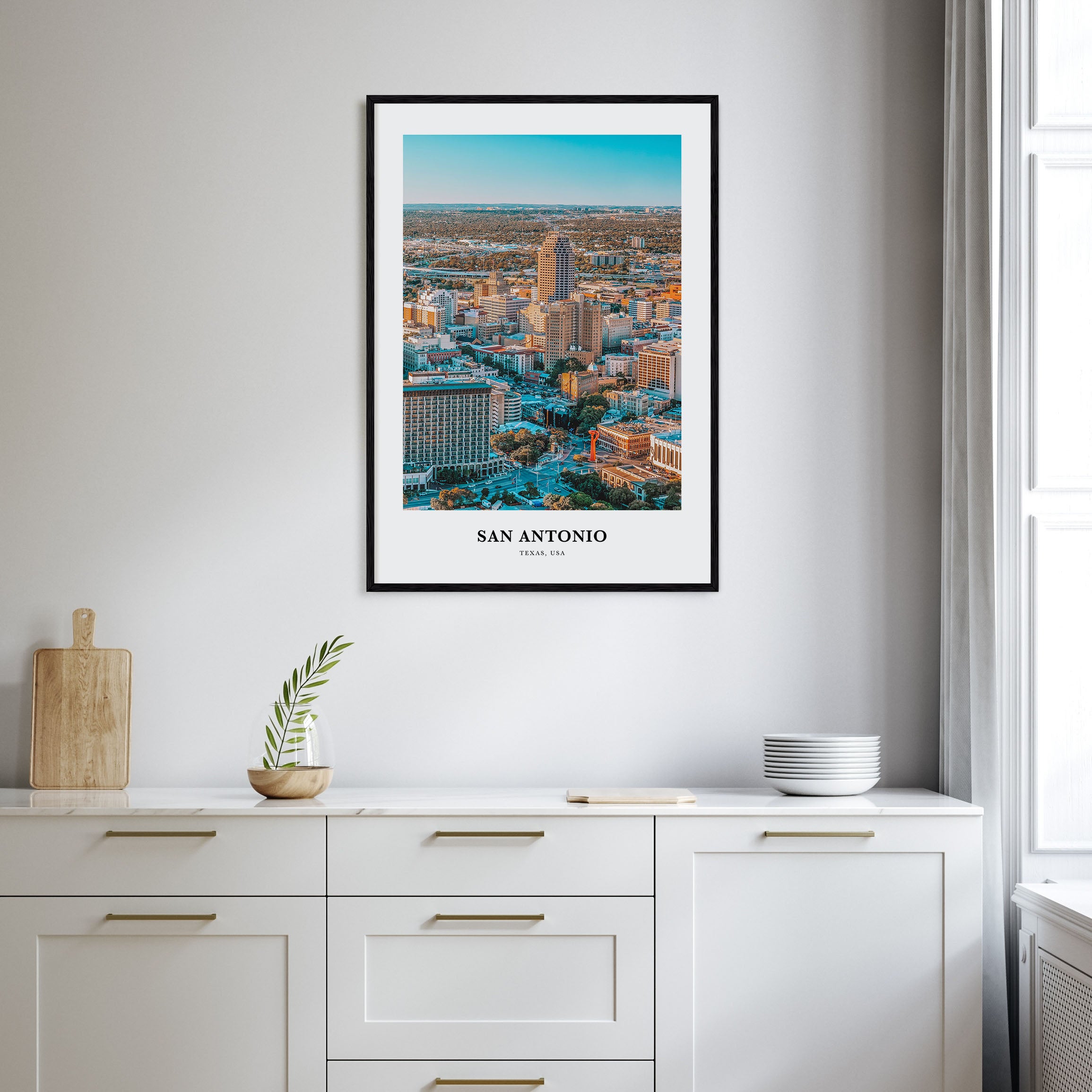 San Antonio Portrait Color Poster