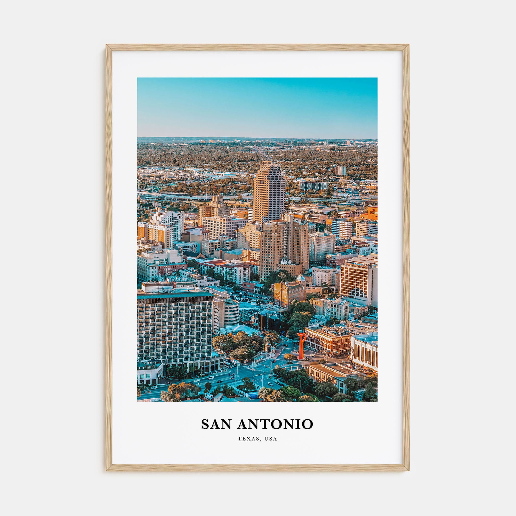 San Antonio Portrait Color Poster