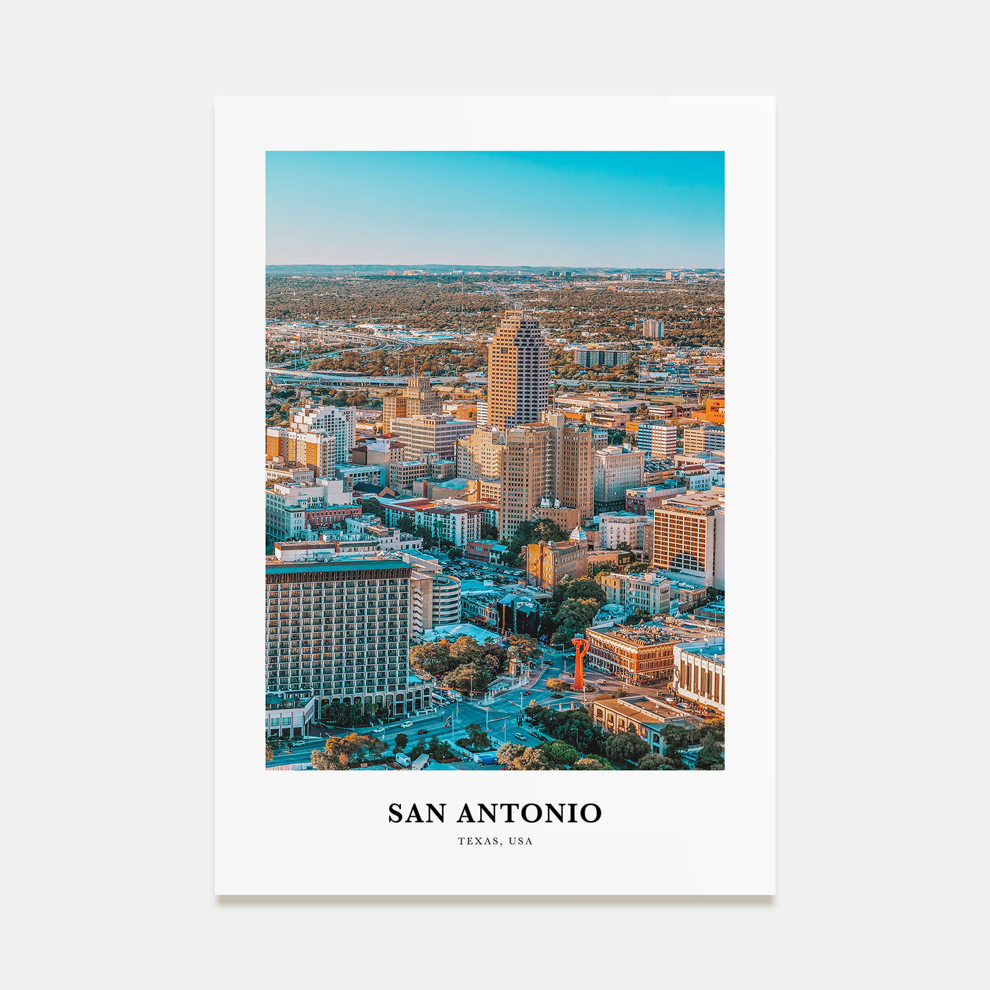 San Antonio Portrait Color Poster