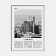 San Antonio Travel B&W No 2 Poster