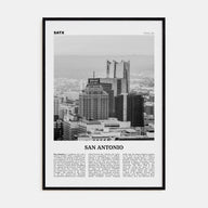 San Antonio Travel B&W No 2 Poster