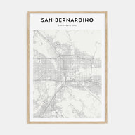 San Bernardino Map Portrait Poster