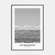 San Bernardino Portrait B&W Poster
