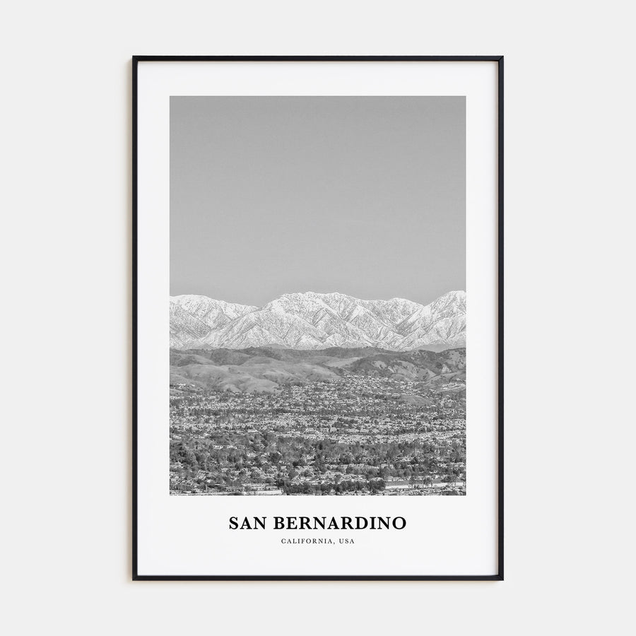 San Bernardino Portrait B&W Poster
