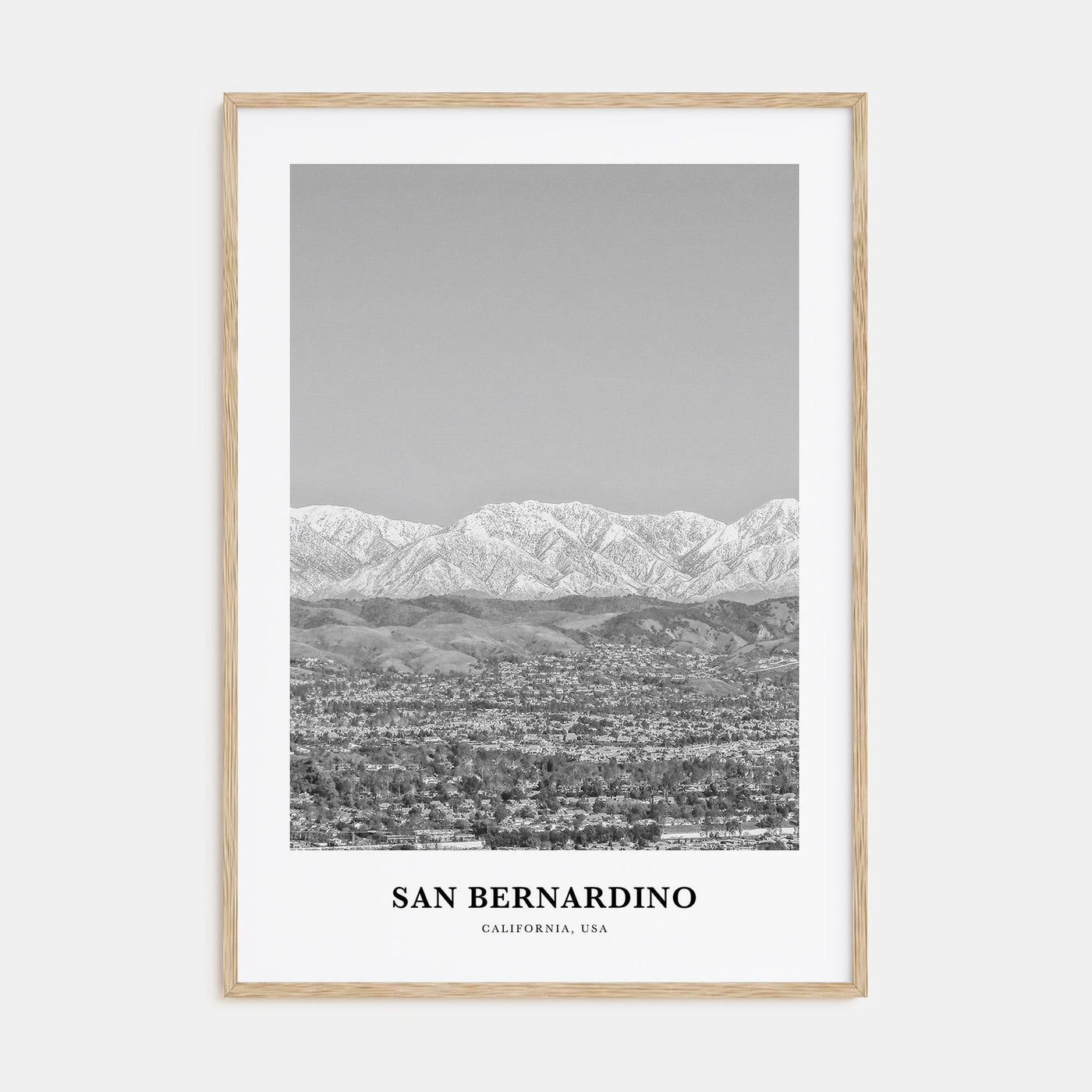 San Bernardino Portrait B&W Poster