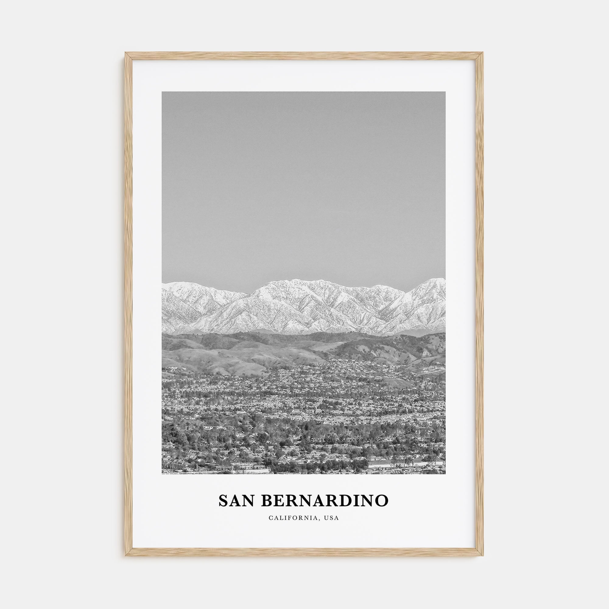 San Bernardino Portrait B&W Poster