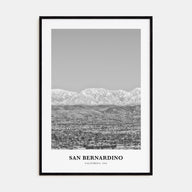 San Bernardino Portrait B&W Poster