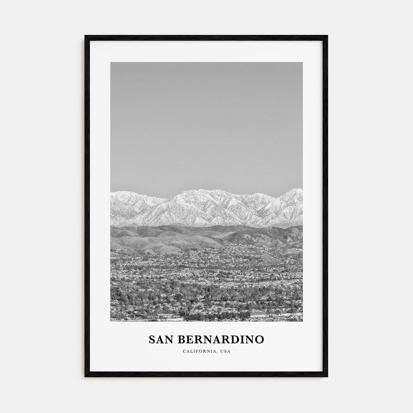San Bernardino Portrait B&W Poster