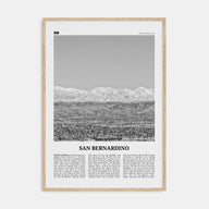 San Bernardino Travel B&W Poster