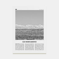 San Bernardino Travel B&W Poster