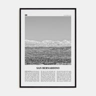 San Bernardino Travel B&W Poster