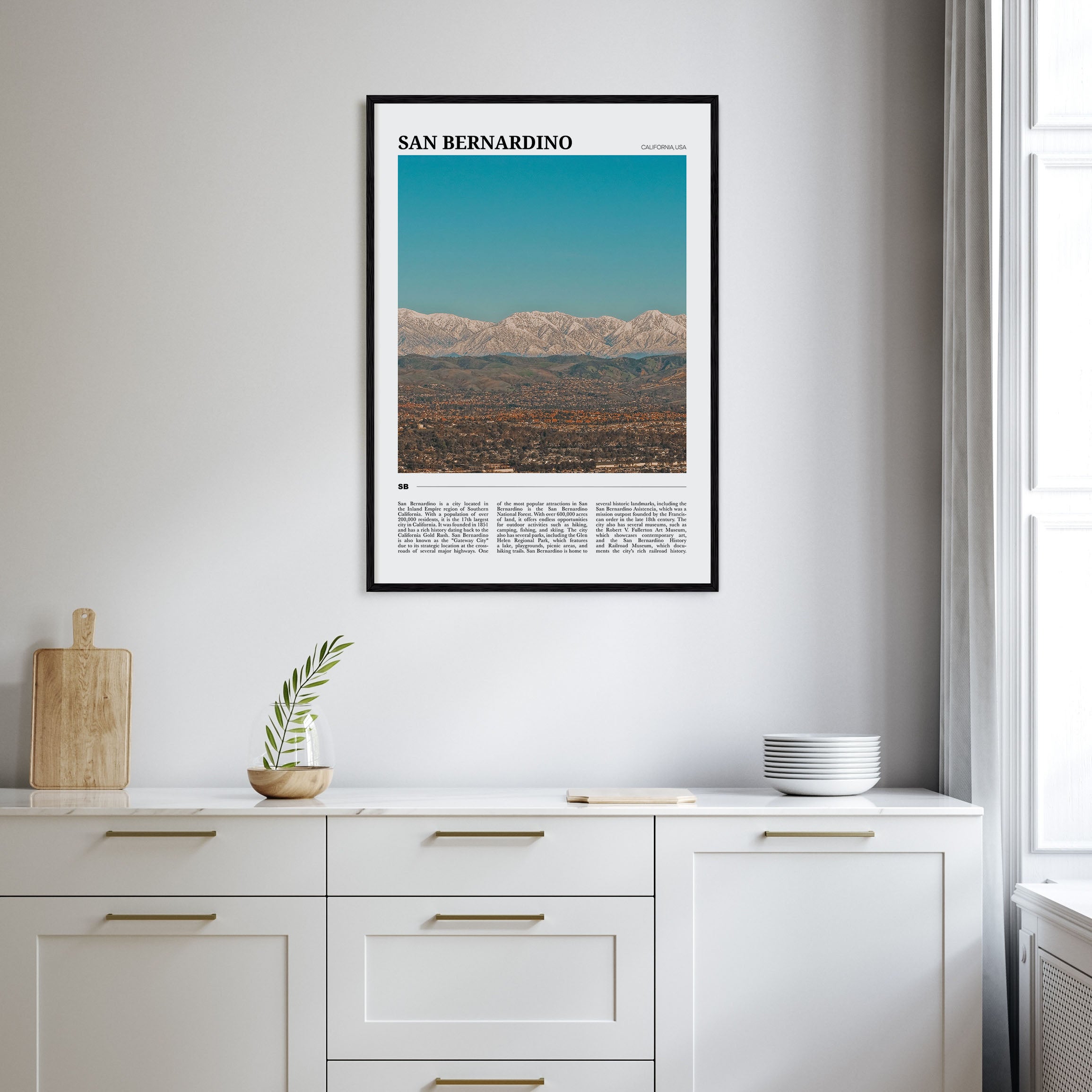 San Bernardino Travel Color Poster