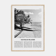 San Blas Islands Travel B&W Poster
